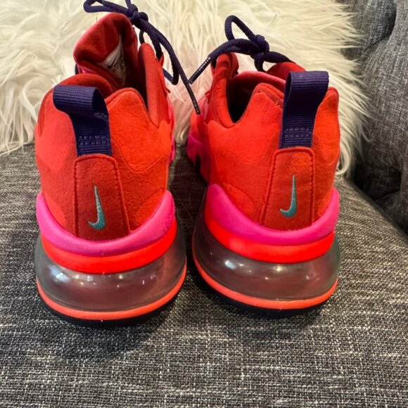 Nike Air Max 270 React in Mystic Red/Pink Blast/Habanero Red/Bright Crimson 8.5 - Picture 5 of 10